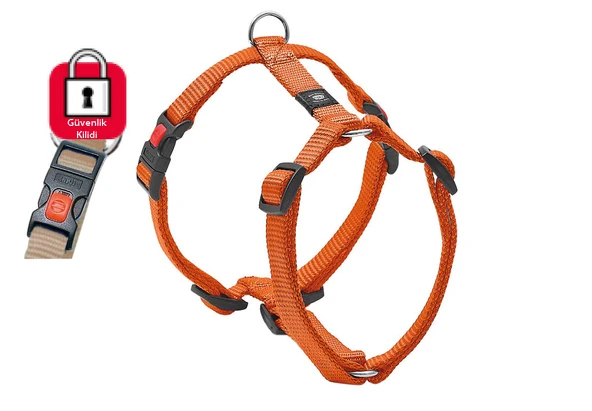 Karlıe Kilitli Göğüs Tasma L 65-100cm Turuncu ürün görseli 1