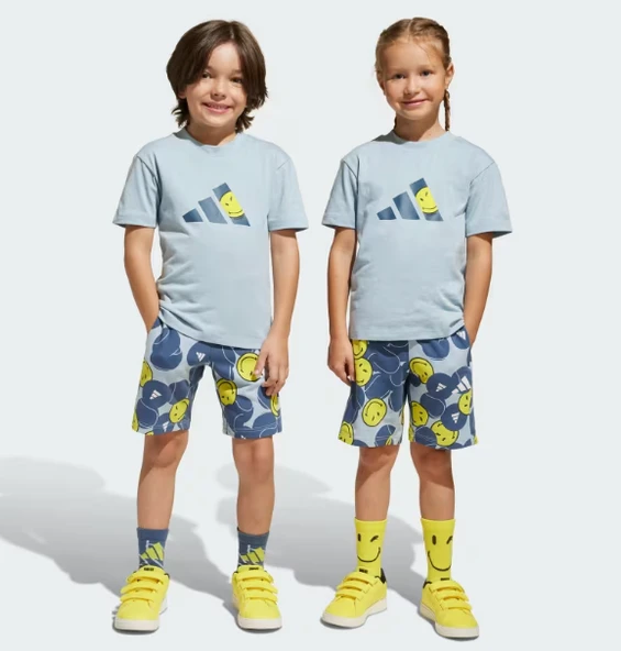 adidas Kid's X Smileyworld Summerset Çocuk T-Shirt -Şort Takımı jj3066 ürün görseli 1