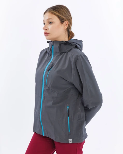 Mapamyumco Windbreaker Kadın Ceket-FÜME - Resim 4