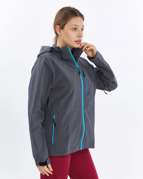 Mapamyumco Windbreaker Kadın Ceket-FÜME - Resim 5