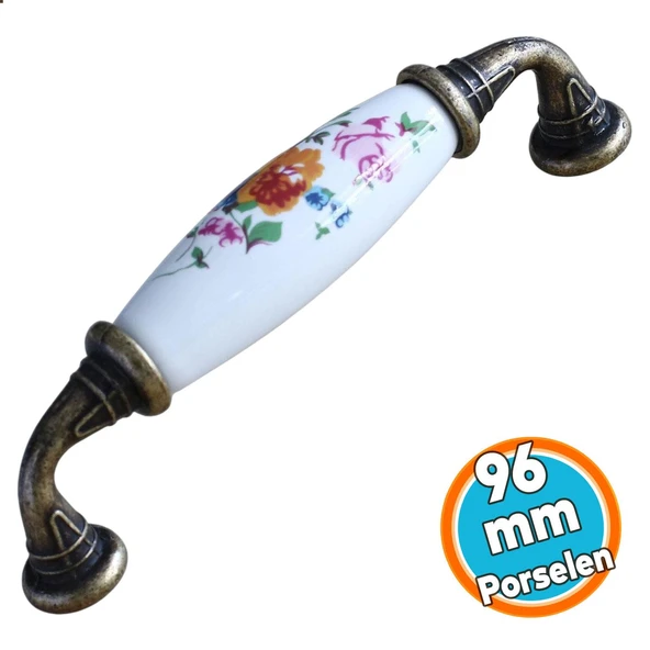 Mobilya Mutfak Çekmece Dolap Kapak Dolabı Kulbu Kulpu Gerçek Porselen Kulpları Beyaz (96 MM-9.6 CM) ürün görseli 1