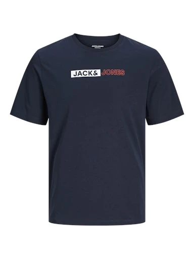 JACK JONES Erkek Lacivert Pamuklu Tişört 12233999 ürün görseli 1