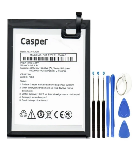 Casper Via F20 Batarya Pil 5000 mAh + Tamir Set ürün görseli 1