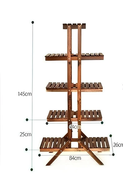 EHFM TİÇARET Ahşap Çiçeklik Saksılık Standı ürün görseli 1
