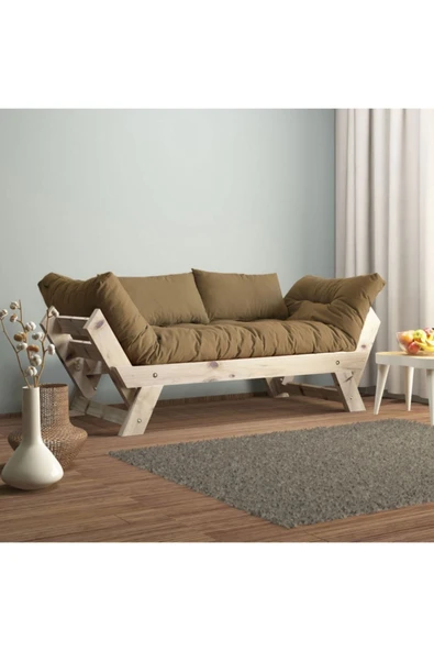 Woodesk  Adalar Modern Natural-camel Renk Ahşap Kanepe ürün görseli 1
