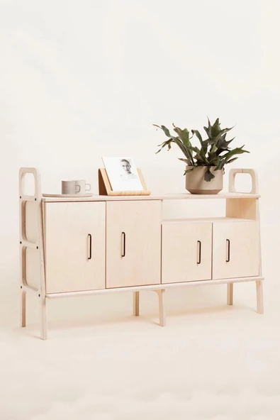 Woodesk  Notte, Ahşap, Dolap Ve Konsol, 140x90, Natural Renk, Cpt4713-140 ürün görseli 1