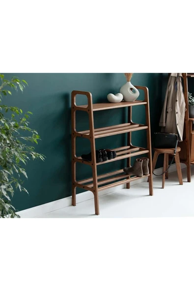 Woodesk  Faro, Ahşap, Ayakkabılık Ve Raf Sistemi, 115x75, Ceviz Renk, Cpt4728-75 ürün görseli 1