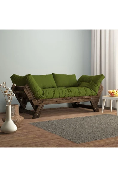 Woodesk  Adalar Modern Ceviz-yeşil Renk Ahşap Kanepe Cpt8118-210 ürün görseli 1