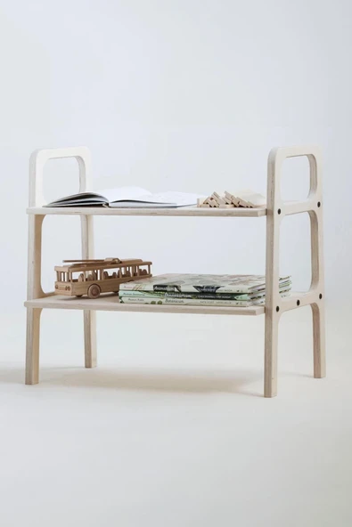 Woodesk  Favola, Montessori Ahşap Çocuk Kitaplığı, 75x65, Natural Renk, CPT4770-75 ürün görseli 1