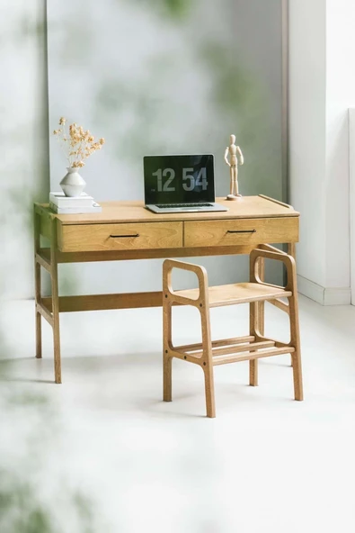 Woodesk  Mistral Ahşap Çalışma Masası 120X65 Tik Renk CPT4633-120 ürün görseli 1