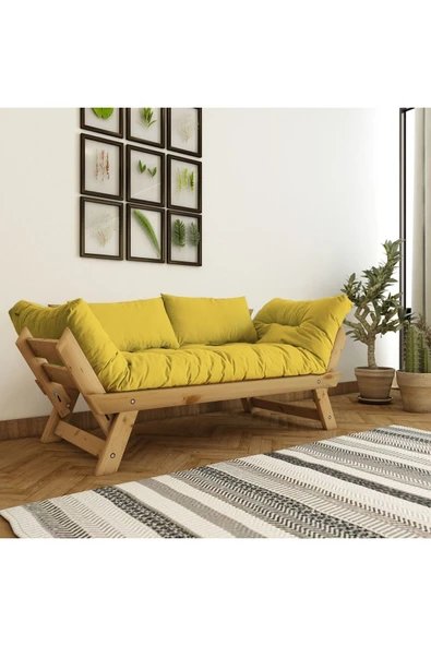 Woodesk  Adalar Masif Natural-sarı Renk 2li Kanepe Cpt8169-210 ürün görseli 1
