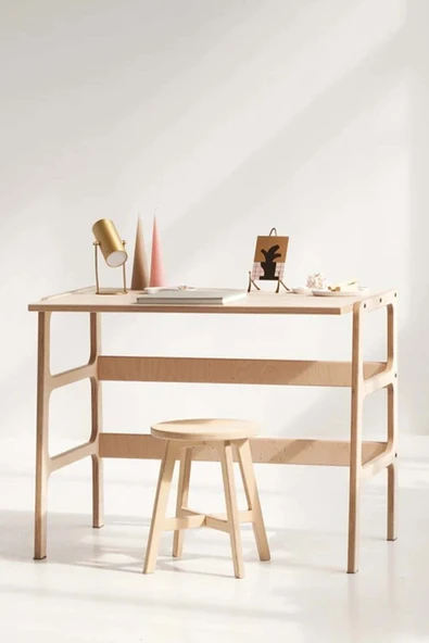 Woodesk  Gordion Ahşap Çalışma Masası 100x60 Natural Renk Cpt4625-100 ürün görseli 1