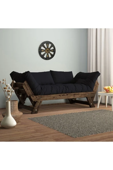 Woodesk  Adalar Modern Ceviz-siyah Renk Ahşap Kanepe Cpt8117-210 ürün görseli 1