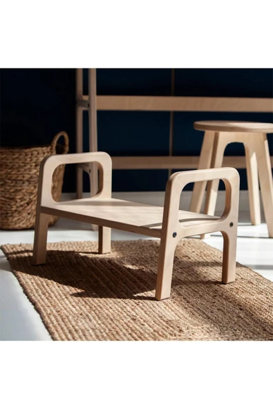 Woodesk  Denizatı, Montessori Ahşap Çocuk Taburesi, 50x32, CPT4771-50 ürün görseli 1