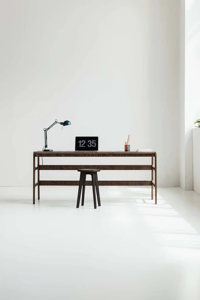 Woodesk  Rustico Ahşap Çalışma Masası 180X50 Ceviz Renk CPT4630-180 ürün görseli 1