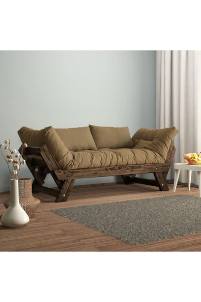 Woodesk  Adalar Modern Ceviz-camel Renk Ahşap Kanepe ürün görseli 1