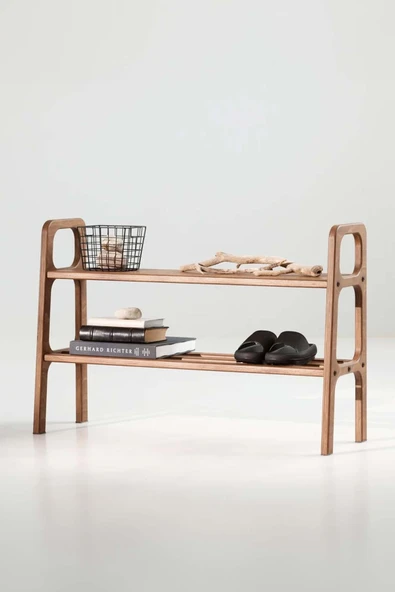 Woodesk  Escala, Ahşap, Ayakkabılık Ve Raf Sistemi, 100x65, Tik Renk, Cpt4734-100 ürün görseli 1