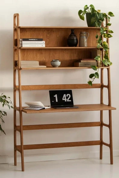 Woodesk  Argos Ahşap Çalışma Masası 120X190 Tik Renk CPT4626-190 ürün görseli 1