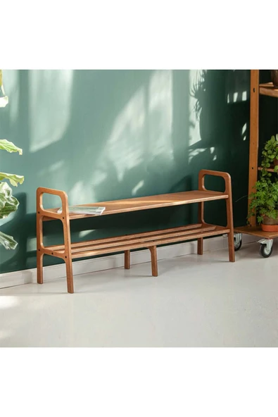 Woodesk  Ponte, Ahşap, Ayakkabılık Ve Raf Sistemi, 150x65, Tik Renk, Cpt4722-150 ürün görseli 1