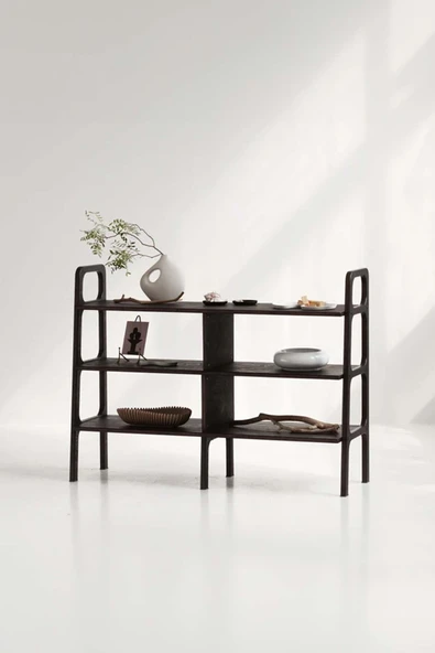 Woodesk  Monte, Ahşap Kitaplık, 120x90, Ceviz Renk Cpt4655-120 ürün görseli 1
