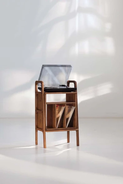 Woodesk  Lyric, Ahşap Kitaplık Ve Pikap Standı, 50x40 ürün görseli 1