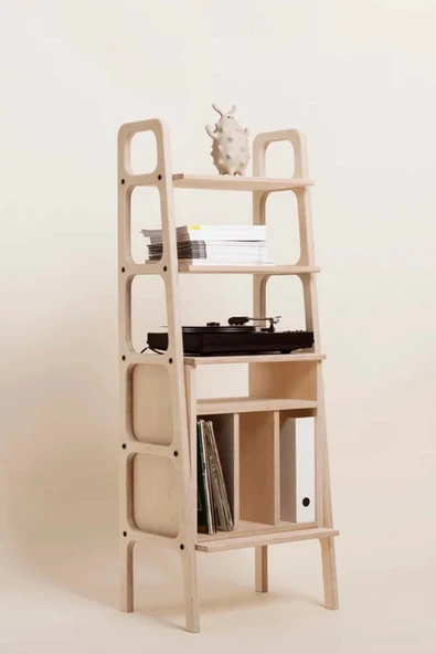 Woodesk  Fiore, Ahşap Kitaplık Ve Raf Ünitesi, 140x50 Natural Renk ürün görseli 1