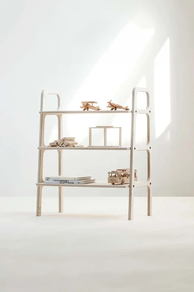 Woodesk  Albero, Ahşap Kitaplık, 90x90, Natural Renk, Cpt4654-90 ürün görseli 1