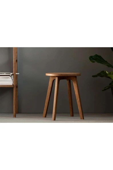 Woodesk  Ihlamur, Ahşap Tabure, 32x41 Cm, - Resim 2