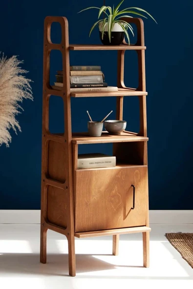 Woodesk  Lago, Ahşap Kitaplık Ve Raf Ünitesi, 140x50 ürün görseli 1