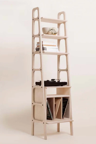 Woodesk  Pierre, Ahşap Kitaplık Ve Raf Ünitesi, 190x50 ürün görseli 1