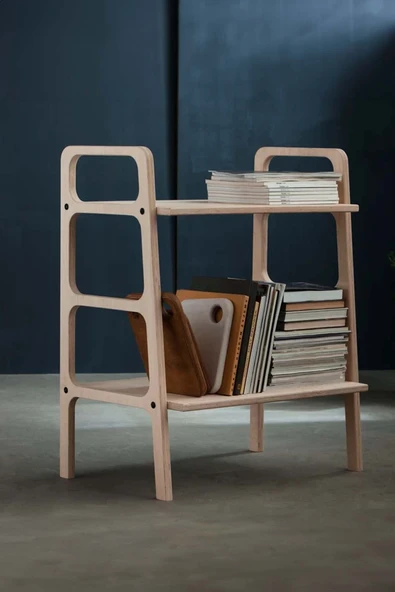 Woodesk  Foresta, Ahşap Kitaplık, 75x40, Natural Renk, Cpt4656-75 ürün görseli 1