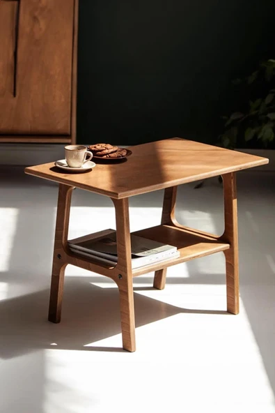 Woodesk  Voile, Ahşap Orta Sehpa, Coffee Table, 50x35 ürün görseli 1