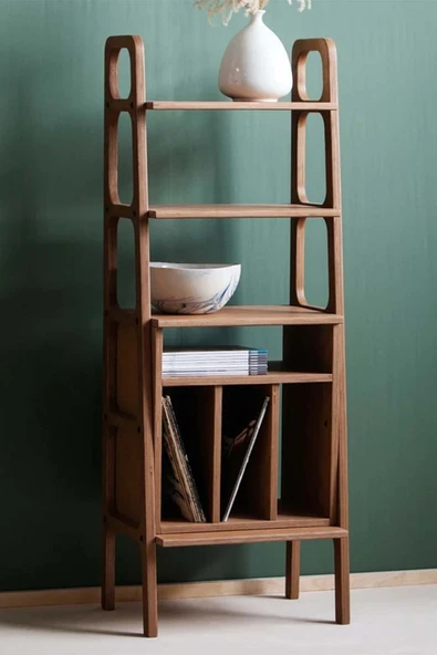 Woodesk  Fiore, Ahşap Kitaplık Ve Raf Ünitesi, 140x50 Natural Renk ürün görseli 1