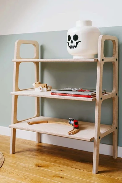 Woodesk  Suono, Ahşap Kitaplık Ve Raf Sistemi, 90x75 ürün görseli 1