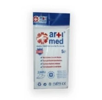 Artımed 3 Katlı Meltblown Kulak Bantlı Ultrasonik Cerrahi Maske Telli 5'li ürün görseli 1