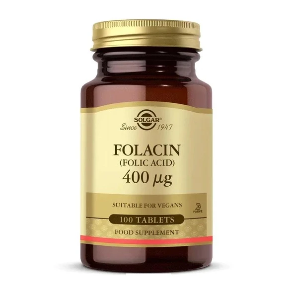 Solgar Folic Acid (Folacin) 400 Mcg 100 Tablet ürün görseli 1