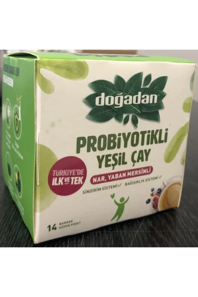 Doğadan Probiyotikli Yeşil Çay /nar,yaban Mersinli 14'lü-net 23,8g ürün görseli 1