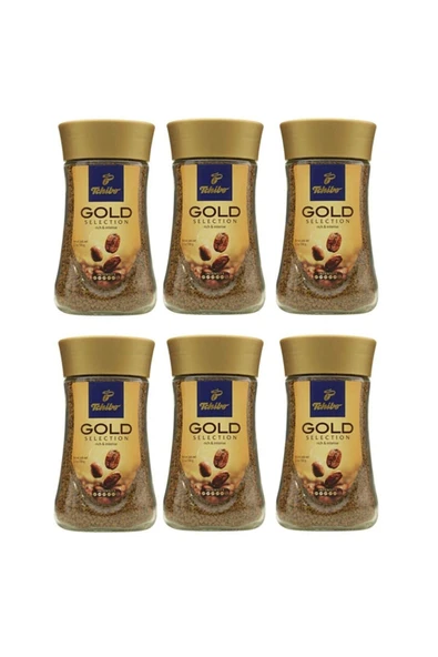 Tchibo Gold Selection Granürlü Kahve Cam Kavanoz 100 gr 6'lı Paket ürün görseli 1