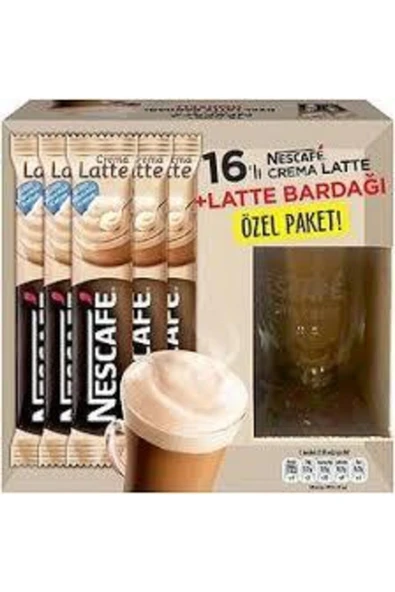 Nescafe Nescafé Crema Latte 16'lı Paket 16x17g + Latte Mug Hediyeli ürün görseli 1