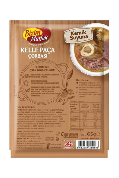 Bizim Mutfak Kemik Suyuna Kelle Paça Çorbası 65 Gr 6'Lı Paket - Resim 2