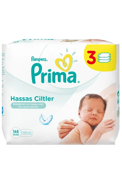 Prima Islak Havlu Hassas Ciltler Fırsat Paketi 52 Adet 3'lü ürün görseli 1