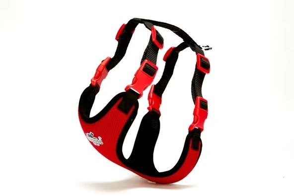 Doggie Yumuşak Softlu Köpek Göğüs Tasması 40/45 cm Kırmızı ürün görseli 1
