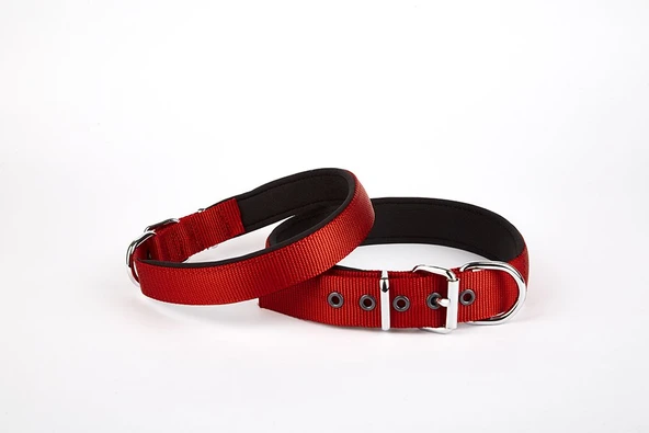 Doggie Comfort Dokuma Köpek Boyun Tasması 45-52 cm Kırmızı ürün görseli 1
