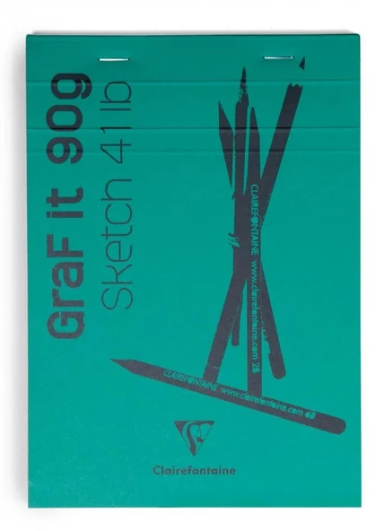CLAIREFONTAINE CIZIM BLOGU GRAFIT BLANC A5 90gr80Y ürün görseli 1