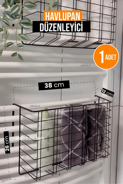 Orvila Orvila Asılabilir Havlupan Düzenleyici Banyo Havluluk Kurutma Sepeti Tuvalet Kağıdı Organizeri 1 Adet ürün görseli 1