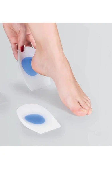 Kadın Silikon Tabanlık Ortopedik Ayakkabı Topukluk Jel Yastık Topuk Dikeni Tabanlık 6 x 10.5 cm ürün görseli 1