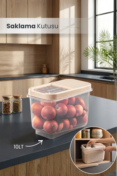 Orvila Orvila Çok Amaçlı Saklama Kabı 10lt Multibox- Erzak Bakliyat Deterjanlık Saklama Kutusu ürün görseli 1