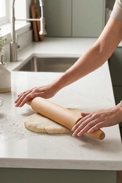 Orvila Orvila Döner Saplı Ahşap Merdane 45Cm - Resim 2