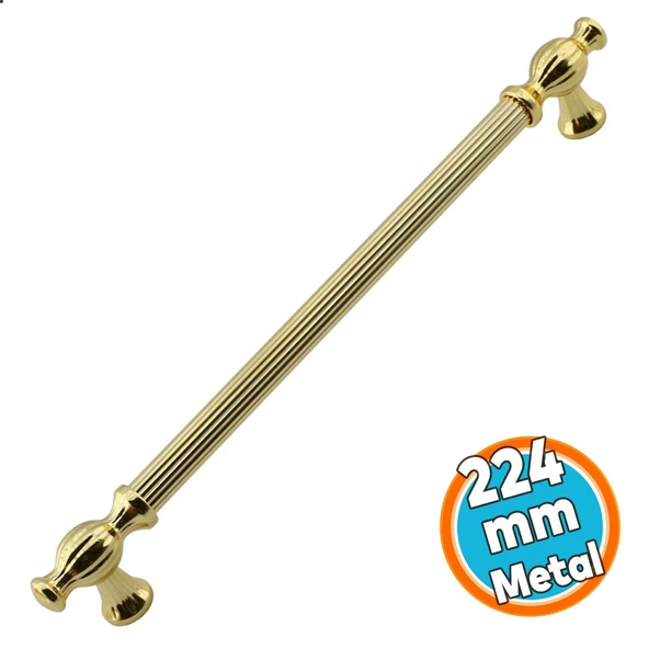Mobilya Mutfak Dolabı Çekmece Dolap Kulpu Kulbu Gold Altın (224 MM-22.4 CM) Metal Kulpları ürün görseli 1
