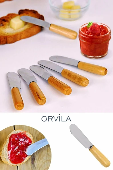Orvila Orvila 6'lı Bambu Saplı Tereyağı, Bal, Recel Sunum Bıçağı Seti ürün görseli 1